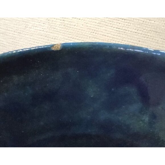 Handcrafted Native American Ceramic Bowl With Sun & Waves  10"W x 4" Tall - Picture 6 of 10